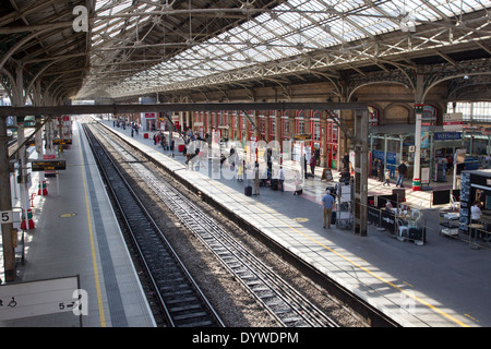 La stazione ferroviaria di Preston e Foto Stock