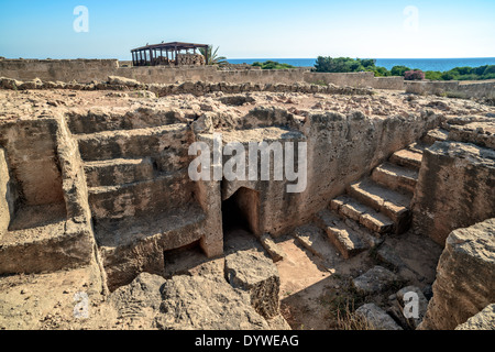 Tombe dei Re museo archeologico di Paphos a Cipro Foto Stock