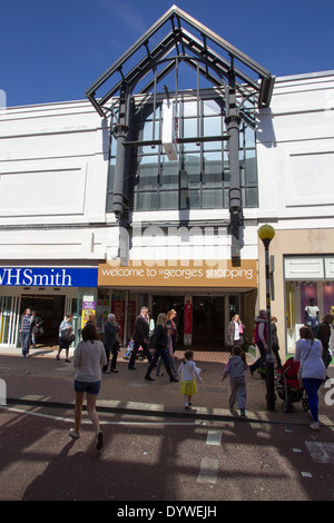 Ingresso al St George's Shopping Centre, Preston, Foto Stock