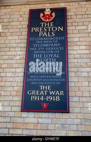 Preston Railway - Treno : stazione di guerra mondiale 1 commemorazione a buffet Foto Stock