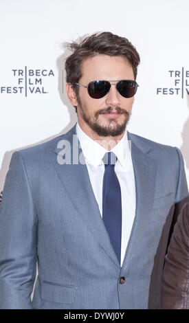 New York, NY, Stati Uniti d'America - 24 Aprile 2014: l'attore James Franco assiste il 'Palo Alto' Premiere durante il 2014 Tribeca Film Festival presso il Teatro SVA nella città di New York Foto Stock