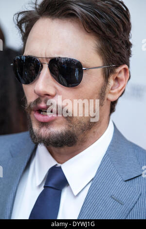 New York, NY, Stati Uniti d'America - 24 Aprile 2014: l'attore James Franco assiste il 'Palo Alto' Premiere durante il 2014 Tribeca Film Festival presso il Teatro SVA nella città di New York Foto Stock