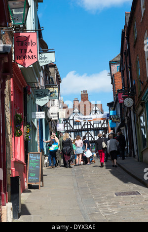 Ripida collina in Lincoln City Centre, Lincolnshire England Regno Unito Foto Stock