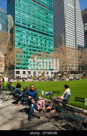 Bryant Park, centro di Manhattan, New York New York Foto Stock