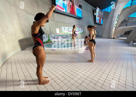 Londra, Regno Unito. 26 apr 2014. Il 26 aprile 2014. FINA/cnv Diving World Series 2014 London Aquatics Centre, Regno Unito. Credito: Simon Balson/Alamy Live News Foto Stock