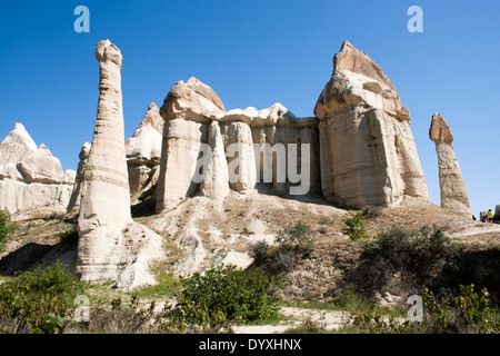 Ciminiere formazione di roccia, Cappadocia, Turchia Foto Stock