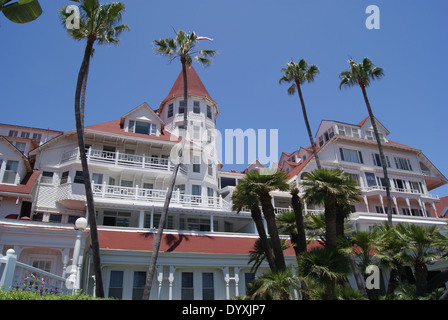 Il leggendario Hotel del Coronado Foto Stock