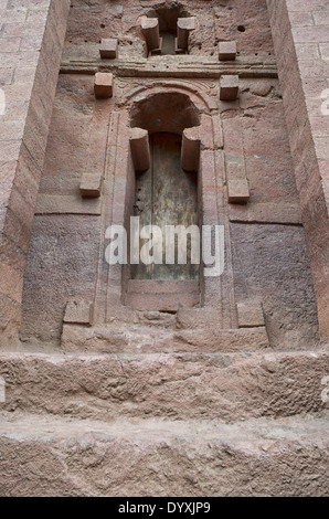 Chiesa di Bete Medhane Alem in Lalibela, Etiopia Foto Stock