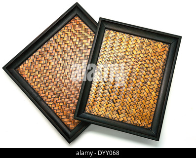 Oro senza giunture di Bambù pattern nel telaio Foto Stock