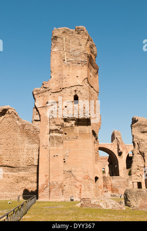 Le rovine delle Terme di Caracalla a Roma, Italia Foto Stock