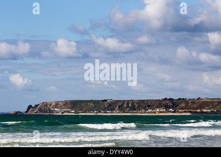 St Ouen la Cinque miglia di spiaggia i membri di Jersey Isole del Canale Foto Stock