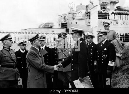 Adolf Hitler visite Westerplatte, 1939 Foto Stock