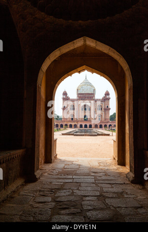 New Delhi, India. Safdarjang della tomba costruita 1753-54. Foto Stock