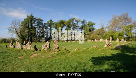 Il re gli uomini del Neolitico cerchio di pietra, Rollright Stones Foto Stock