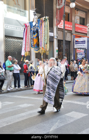 Valencia Fallas Parade, Marzo 2014 Foto Stock