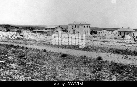 Edificio della stazione in Jerablus, 1913 Foto Stock