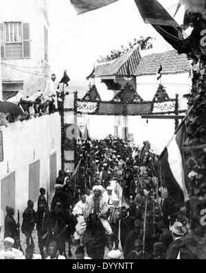 La voce dell'Imperatore Guglielmo II a Tangeri, 1905 Foto Stock