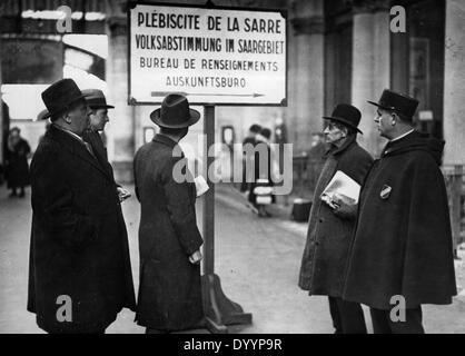 Referendum nella Saar, 1935 Foto Stock