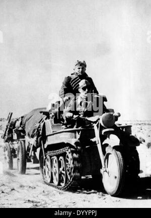 Un Kettenkrad tedesco in Africa, 1942 Foto Stock