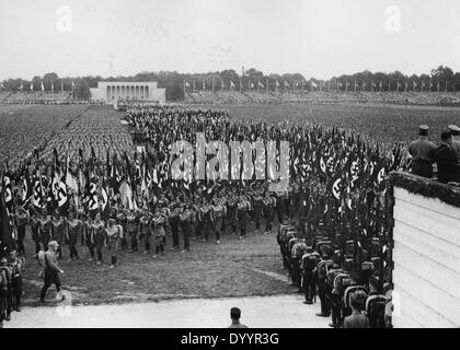 Sfilata sul campo Zeppelin durante l NSDAP ralley, 1933 Foto Stock