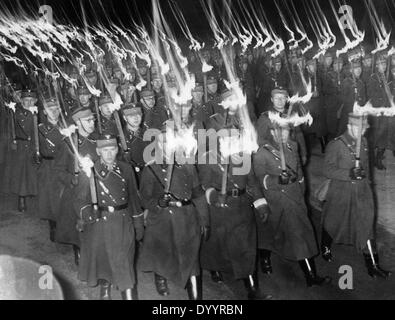 Fiaccolata in Berlino, 1937 Foto Stock