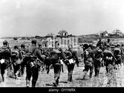 I soldati tedeschi durante la Battaglia di Kursk, 1943 Foto Stock