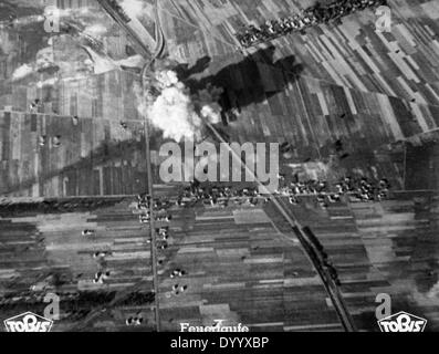 Un attentato alla bomba di velivoli tedeschi in Polonia, 1939 Foto Stock