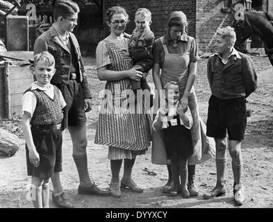 Una famiglia tedesca nel Warthegau, 1940 Foto Stock