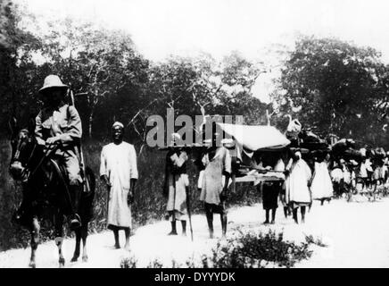 La battaglia per la difesa in Rufiyi-Delta in tedesco in Africa orientale, 1915 Foto Stock