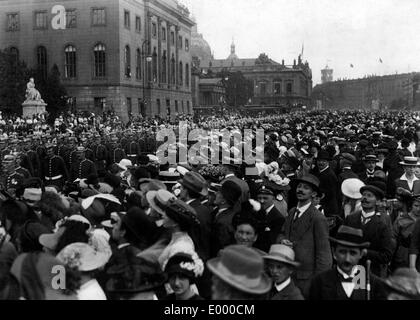 Parata militare a Berlino, 1914 Foto Stock