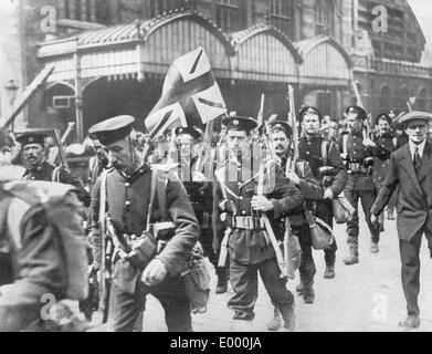 Le truppe inglesi a Ostenda, 1914 Foto Stock