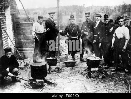 Campo belga cucina, 1914 Foto Stock