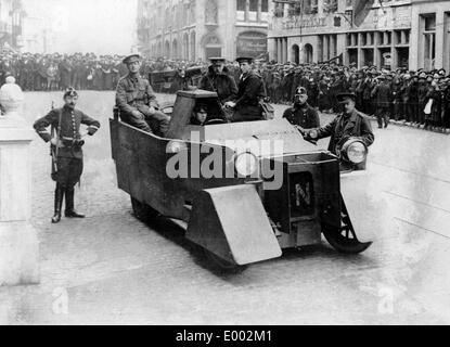 Macchina inglese serbatoio di pistola a Anversa, 1914 Foto Stock