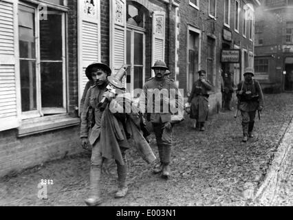 Il portoghese POWs in Kemmel, 1918 Foto Stock