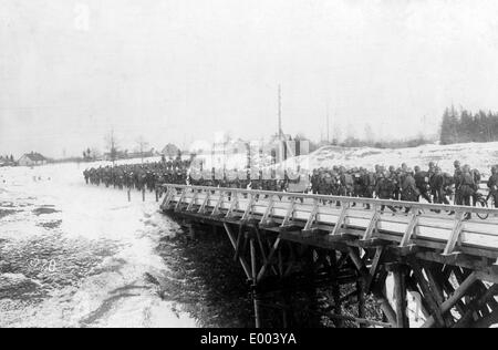 Truppe tedesche in Lettonia, 1918 Foto Stock