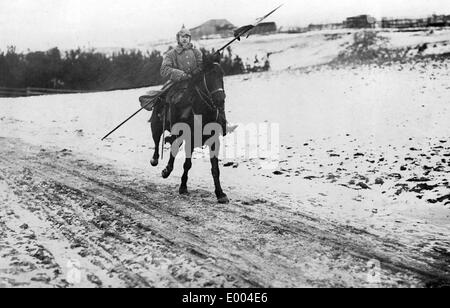 Spedizione tedesca rider in russo in Polonia, 1915 Foto Stock