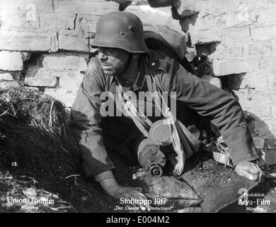 Soldato tedesco della Prima Guerra Mondiale Foto Stock