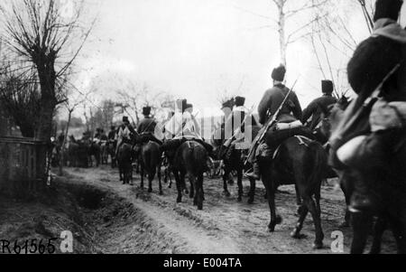 Cosacchi durante il WW I Foto Stock