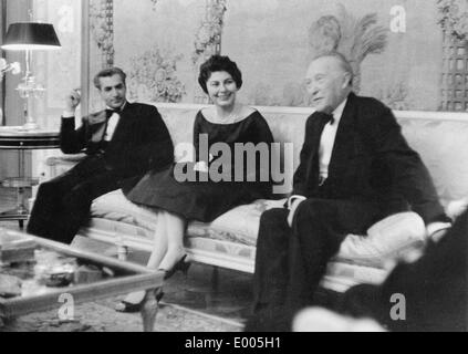 Konrad Adenauer in Iran, 1957 Foto Stock