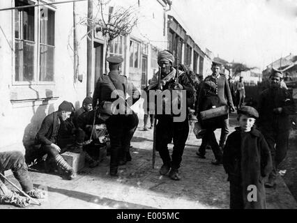 Scena di strada in Macedonia, 1916 Foto Stock