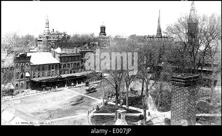 La piazza centrale nel Keene NH Foto Stock