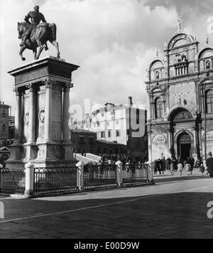 Il Campo Santi Giovanni e Paolo a Venezia Foto Stock