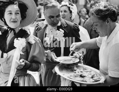 I viticoltori' Festival a Vevey, 1955 Foto Stock