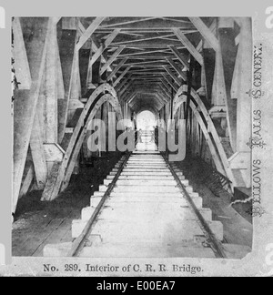 Cheshire ponte ferroviario, cade a soffietto VT Foto Stock