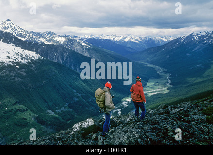 Fotografi Erwin e Peggy Bauer escursioni nelle montagne Bugaboo in British Columbia, Canada Foto Stock