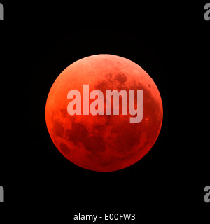 Lunar Eclipse adottate il 15 aprile 2014. Foto Stock