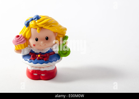 Il Fisher Price poca gente marca di giocattoli con la bambina con torta da casa playset. Foto Stock