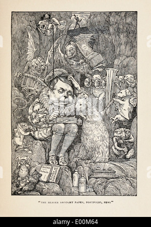 Henry Holiday (1839-1927) illustrazione da Lewis Carroll "la caccia della Snark - Una agonia in otto si inserisce'pubblicato nel 1876 Foto Stock
