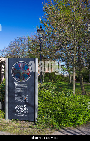 Bebe del mondo di ingresso del museo, Jarrow, South Tyneside, Inghilterra Foto Stock