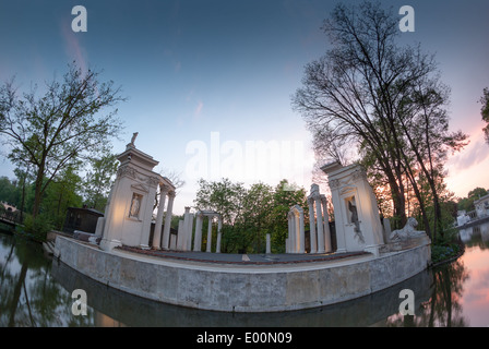 Teatr na Wyspie - Isola teatro, Lazienki Royal Garden, Varsavia, Polonia Foto Stock